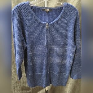 Navy and Gold Zippered Sweater